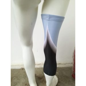 Chauffe-genoux sur mesure personnalisé en tissu Lycra avec impression couleur pour usage sportif
