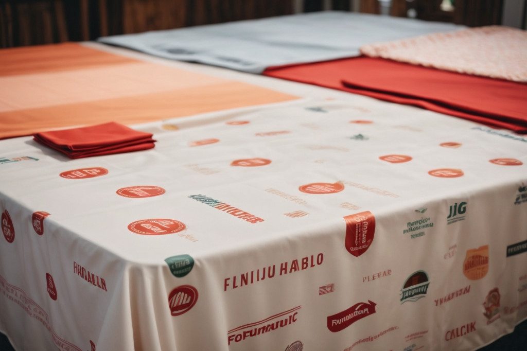 Nappe Ou Chemin De Table Personnalisable HARVEST HOUSE - Ajoutez Votre Photo, Logo, Texte - Tissu Polyester, Plusieurs Tailles (4ft, 6ft, 8ft) - 13