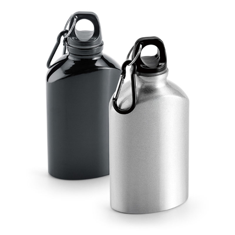 Gourde publicitaire personnalisée en aluminium pas cher, parfaite pour promouvoir votre marque lors d'événements.