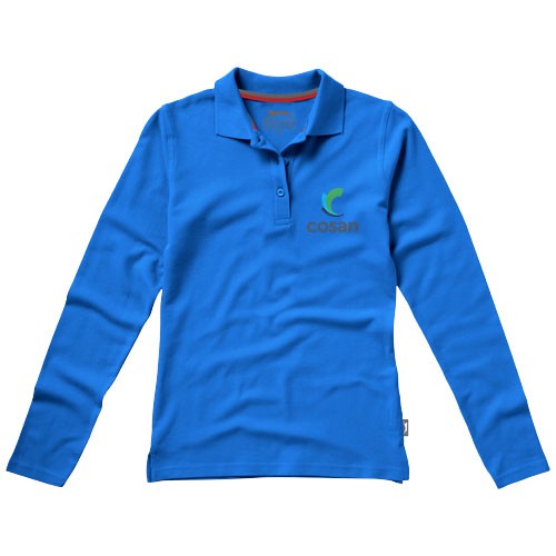 Polo femme manches longues avec patte de boutonnage : une touche d'originalité.