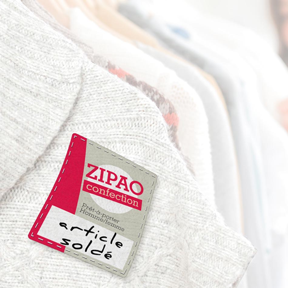 Marquez votre style avec nos étiquettes textiles personnalisées pour vêtements.