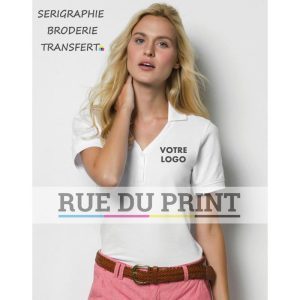 Polo publicité Sophia 210 g/m²  98% coton  2% lycra  bord côte au col