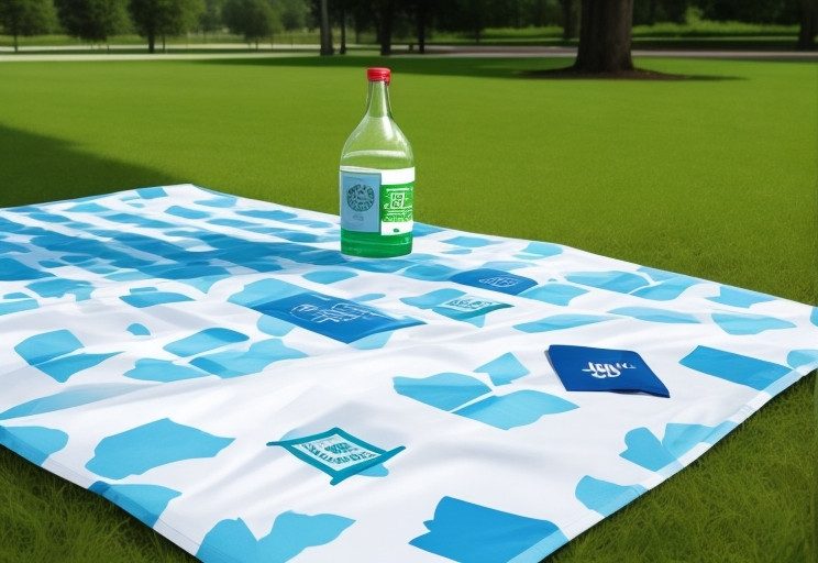 Apportez une touche de couleur à vos pique-niques avec notre nappe personnalisée avec logo